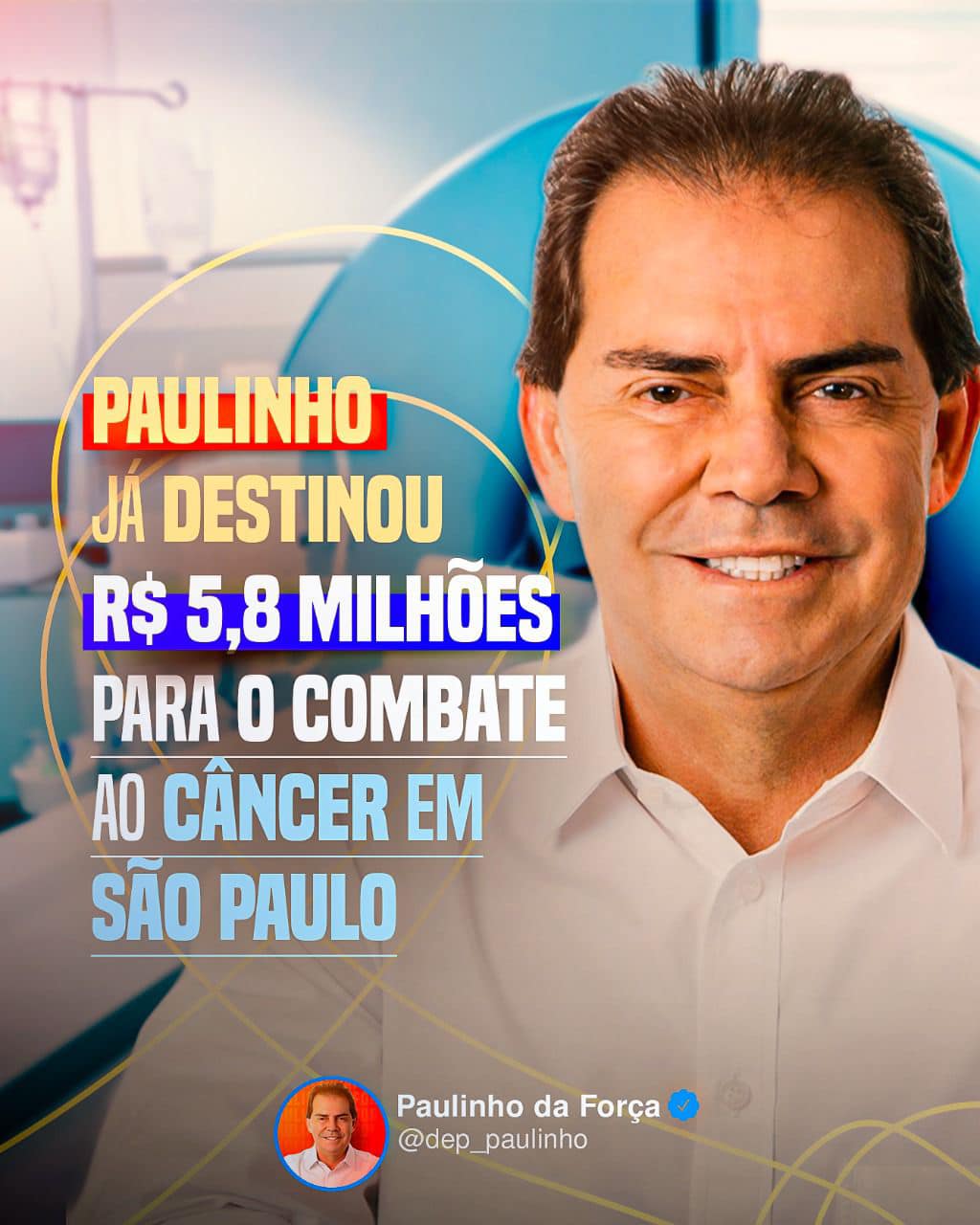 Deputado Paulinho da Força destina recursos para hospitais oncológicos - Acao Comunicativa